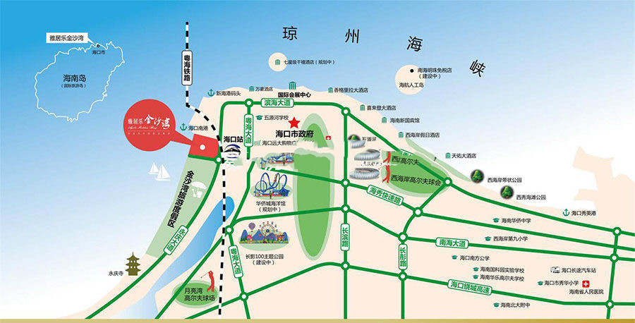 雅居乐金沙湾区位图